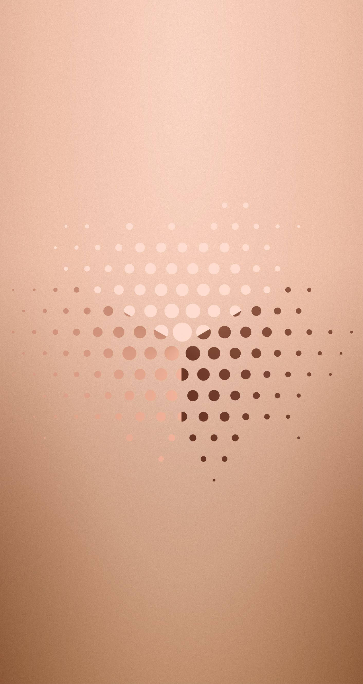 Rose Gold iPad, heart shape, gradient dots, 2K Phone Wallpaper