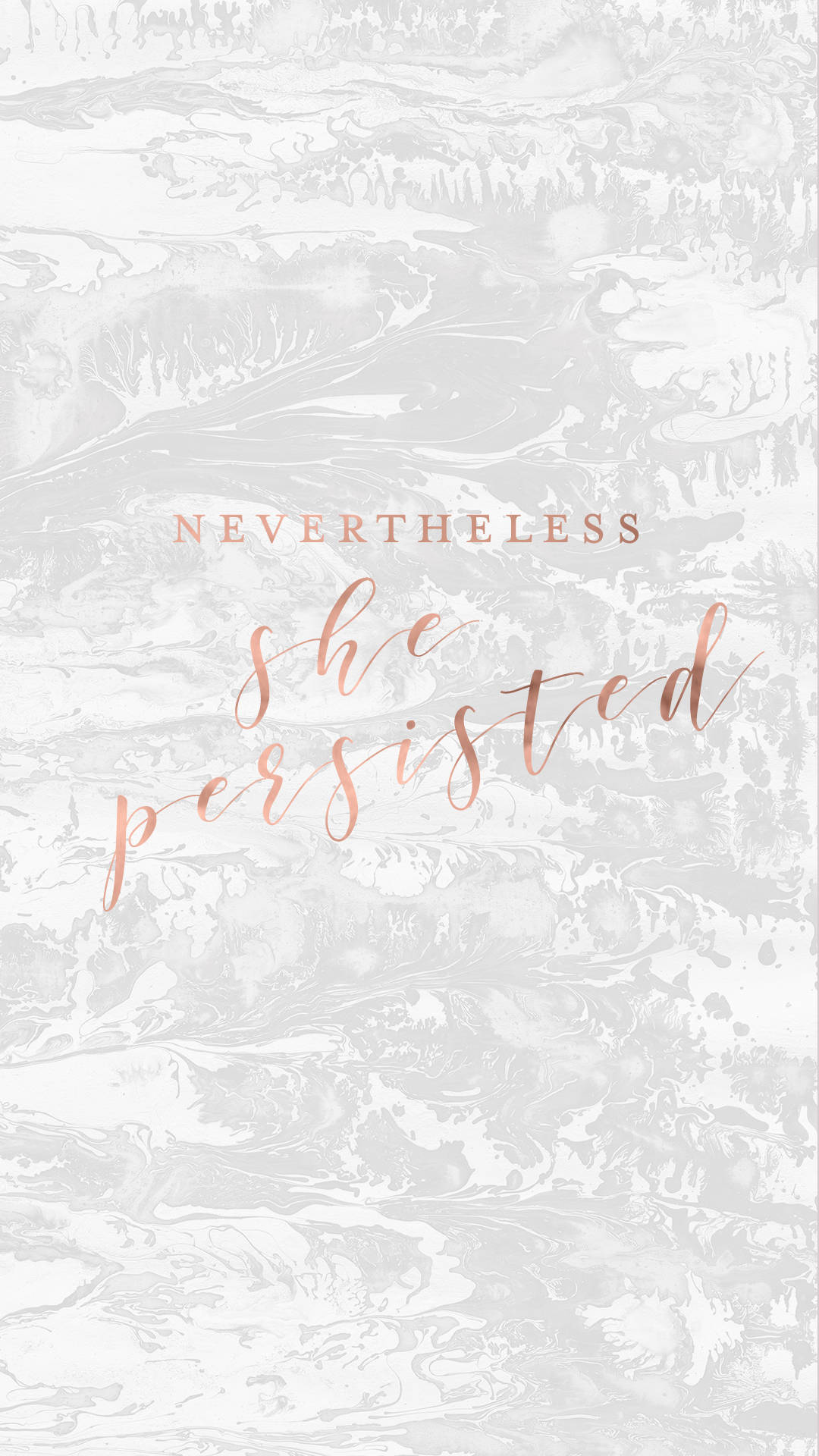 Rose Gold iPad, nonetheless she persisted, soft gray marble background, Full HD Phone Wallpaper