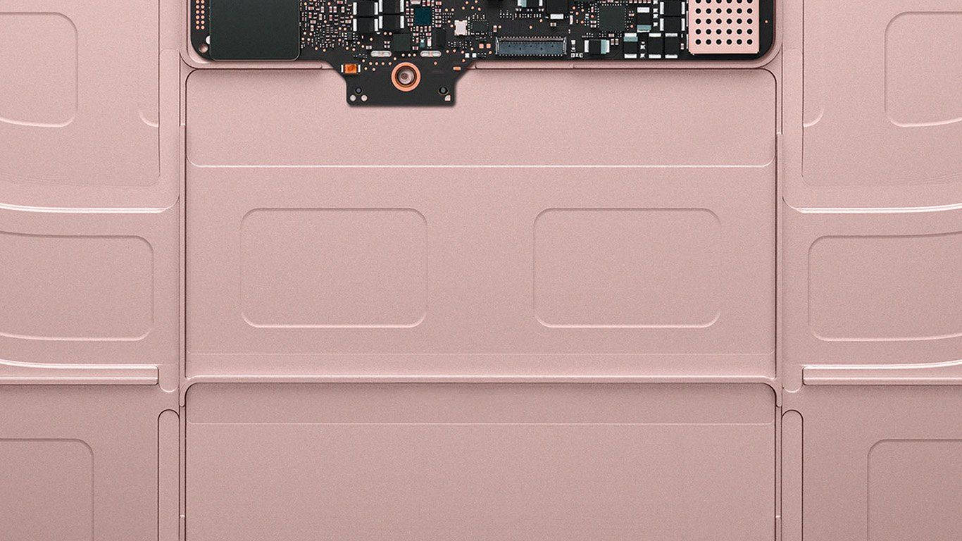 rose gold, laptop, internal components, HD Desktop Wallpaper