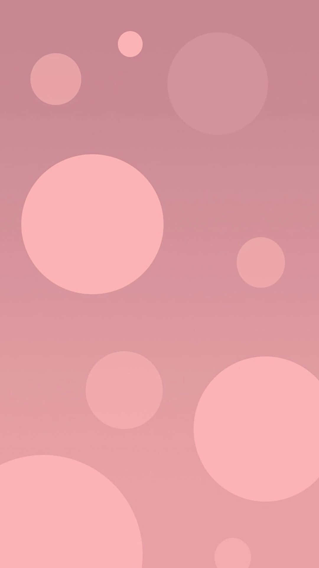 Rose Gold iPhone 5, soft pink gradient, translucent circles, Full HD Phone Wallpaper