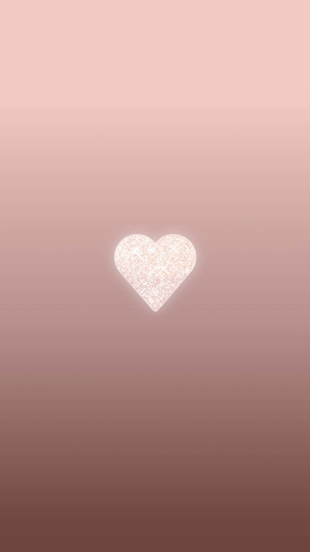 Rose Gold iPhone 5, white heart, gradient rose gold background, Full HD Phone Wallpaper