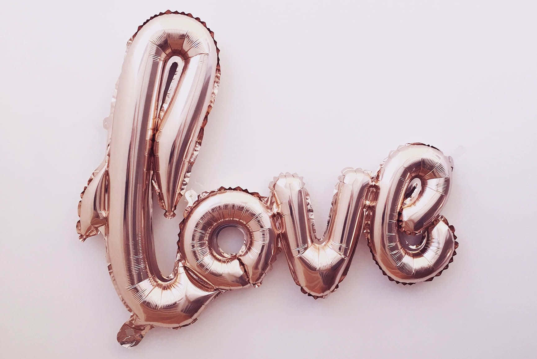rose gold, foil balloons, love, HD Desktop Wallpaper