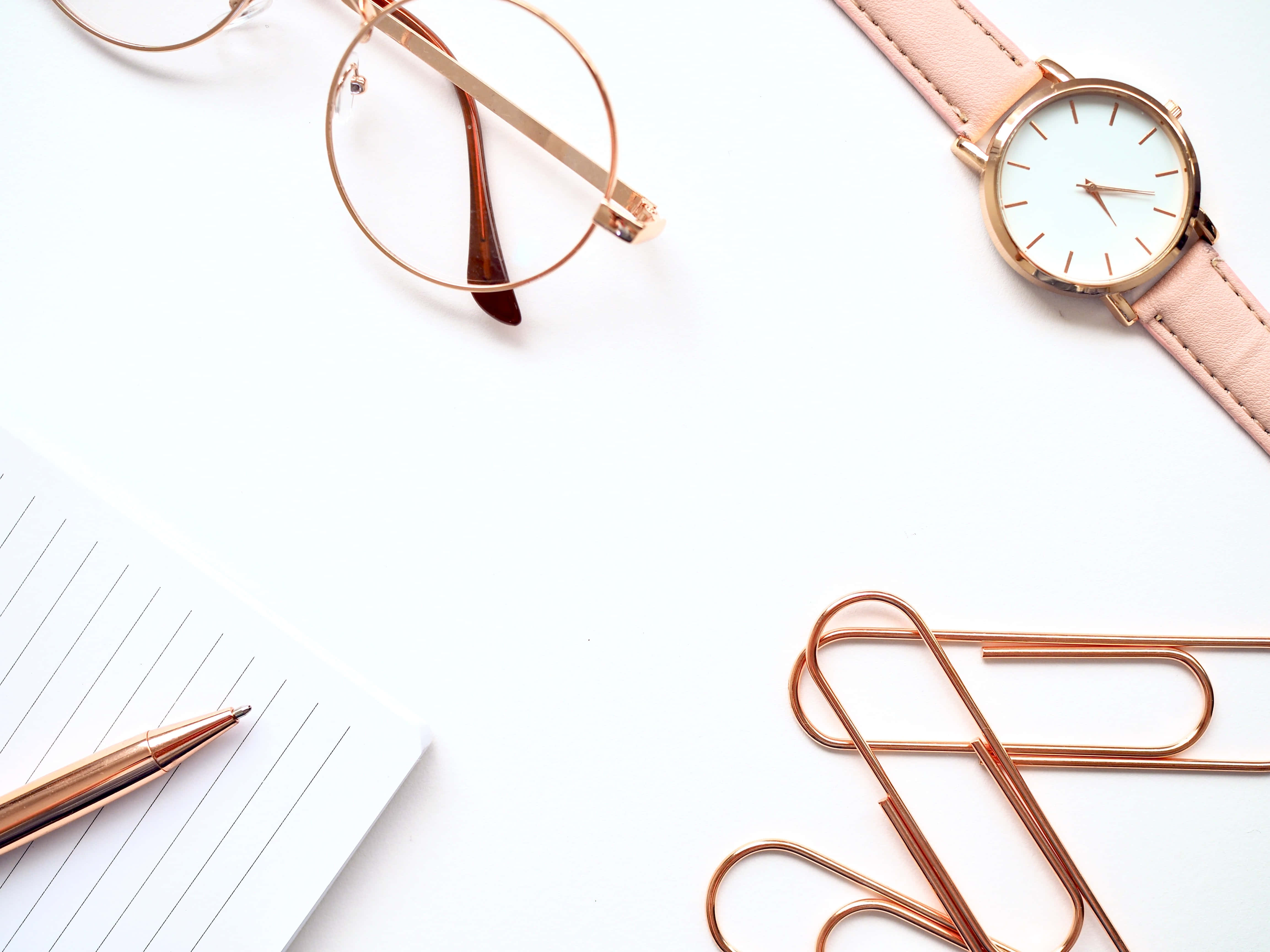 rose gold, desktop, glasses, 4K Desktop Wallpaper