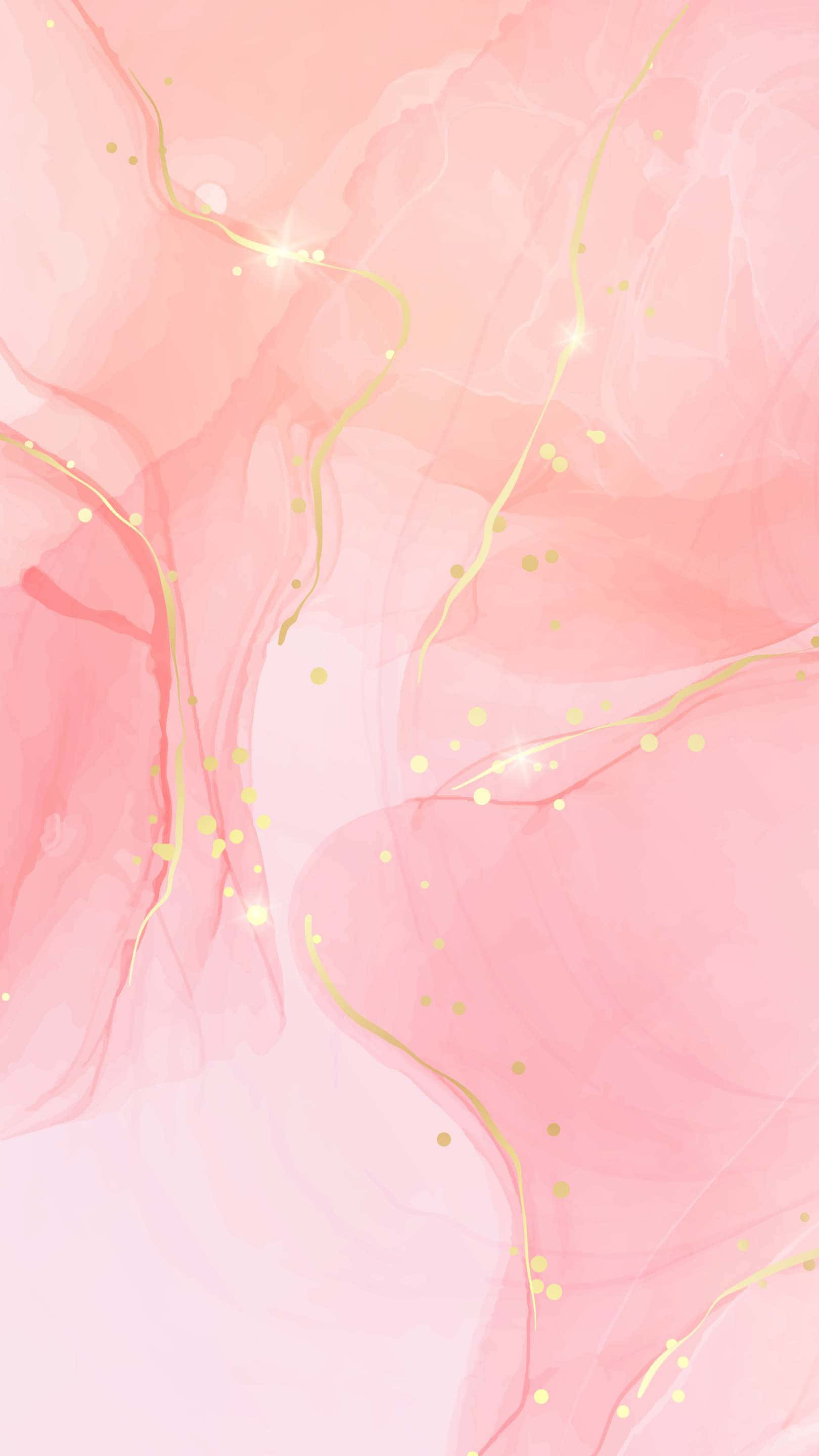 rose gold marble texture, soft pink watercolor swirls, delicate gold lines, 2K Phone Wallpaper
