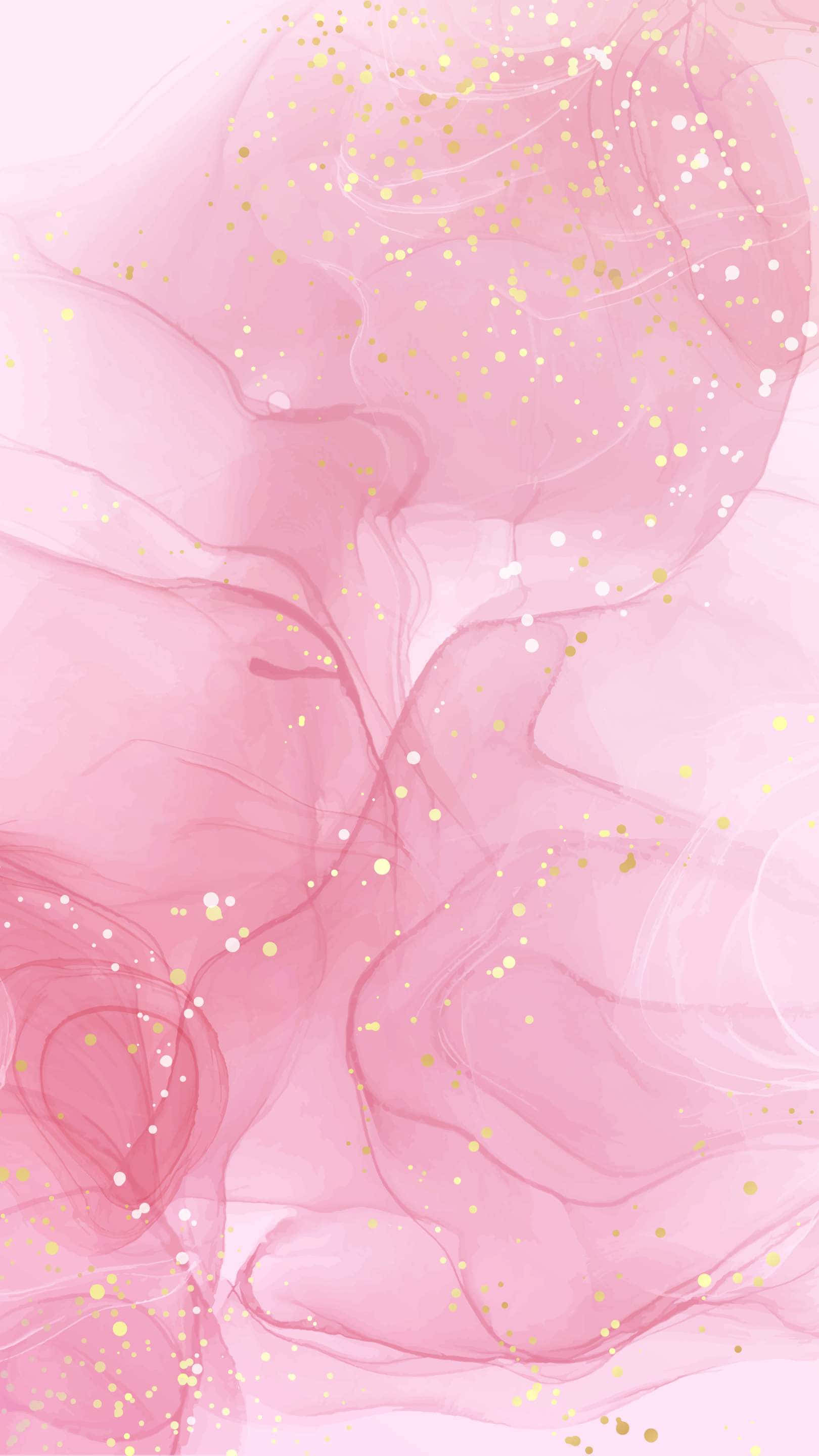 rose gold marble texture, soft pink watercolor swirls, gold glitter, 2K Phone Wallpaper