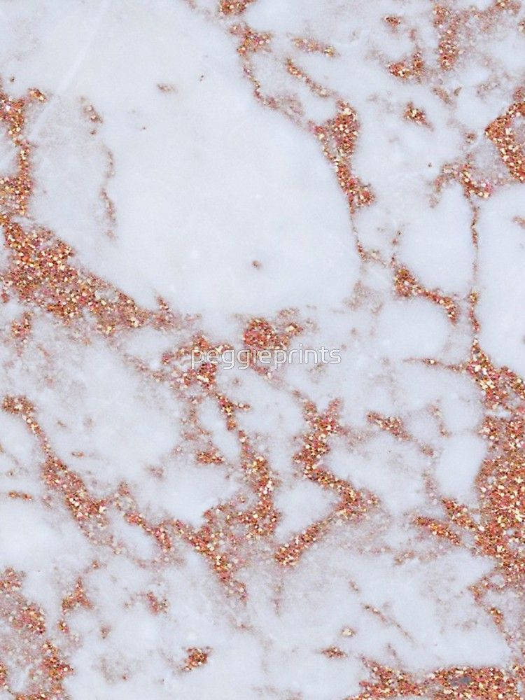 rose gold marble texture, rose gold glitter veins, white marble, SD Phone Wallpaper