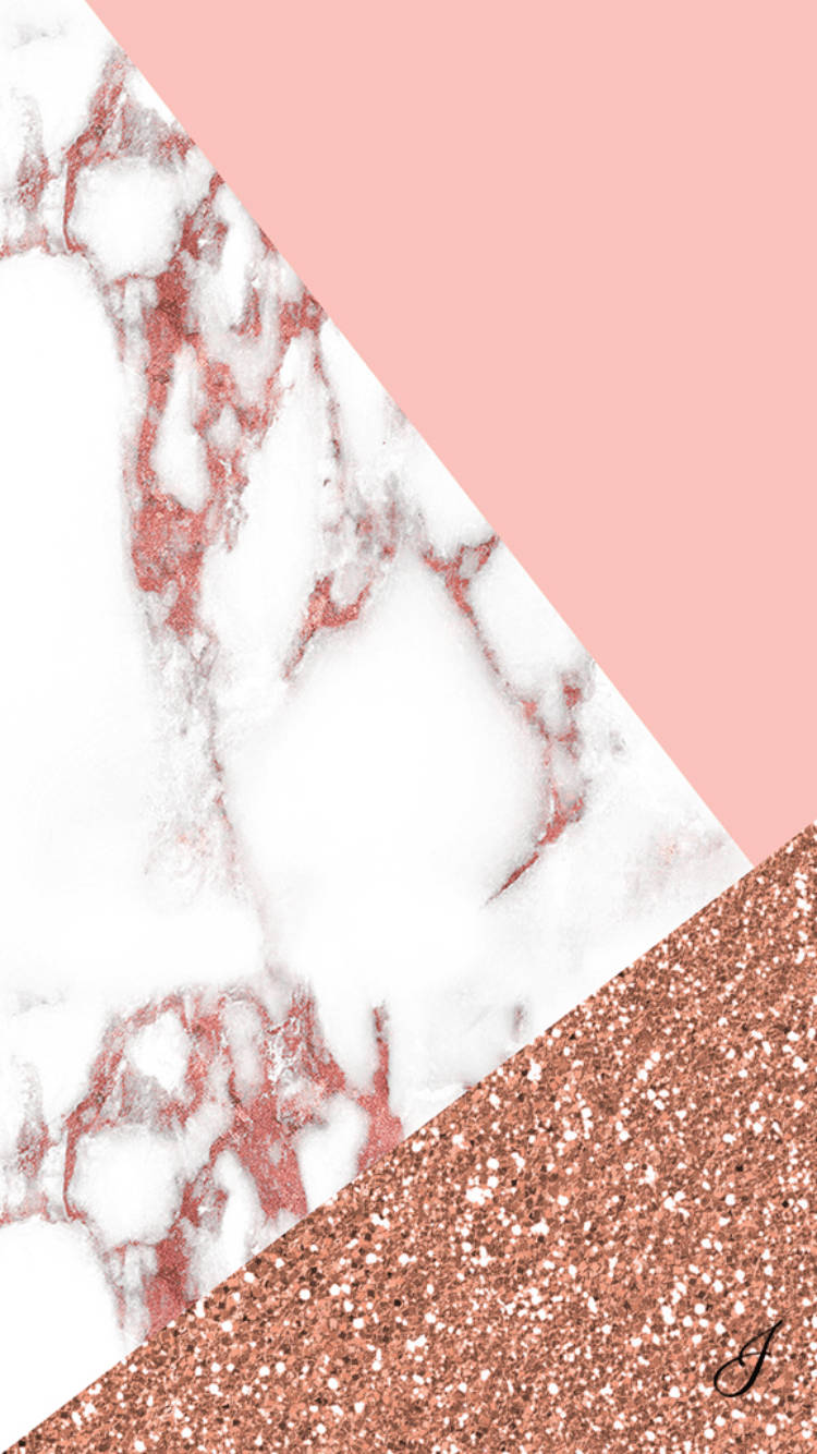 rose gold marble, soft pink solid, rose gold glitter, HD Phone Wallpaper