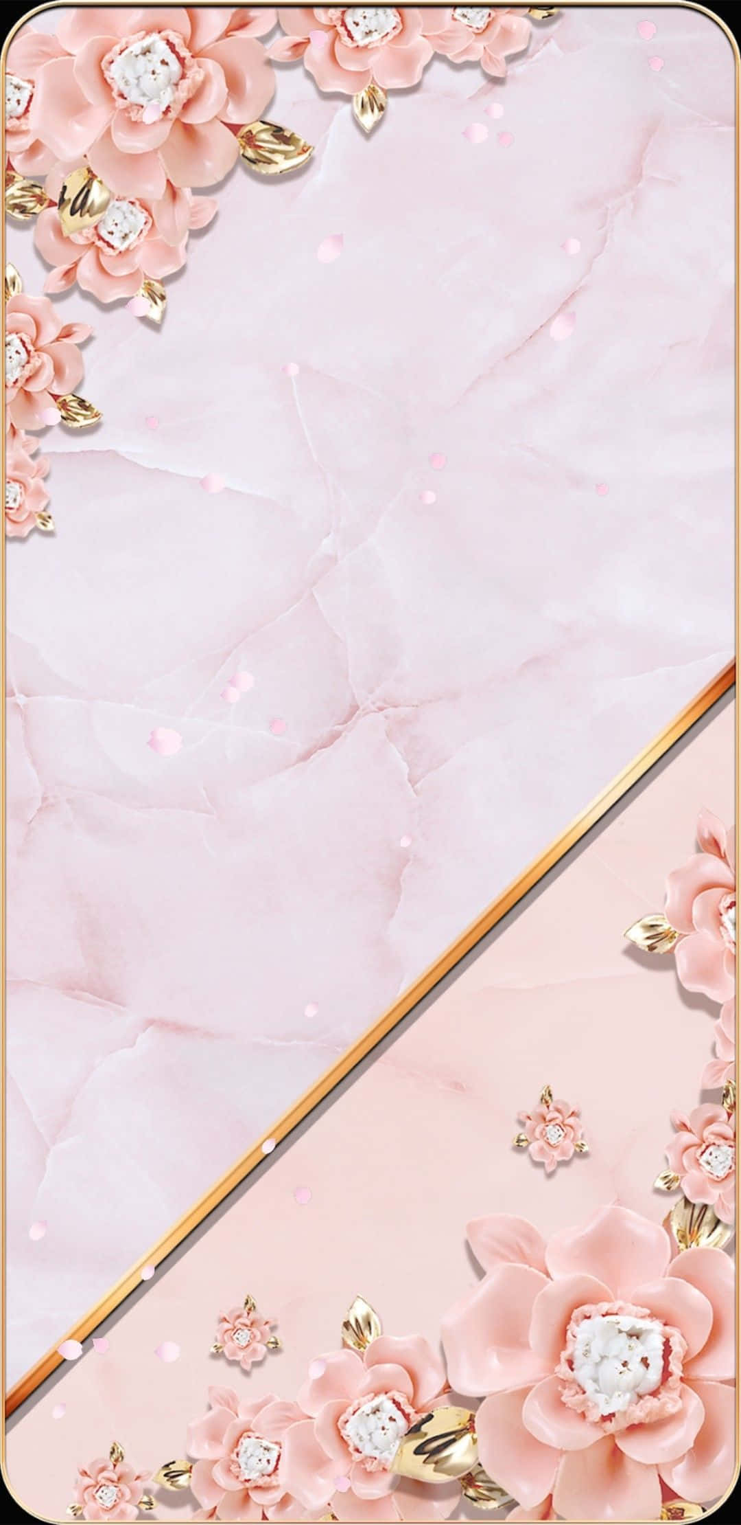 rose gold phone, marble desk, butterfly, Full HD Phone Wallpaper
