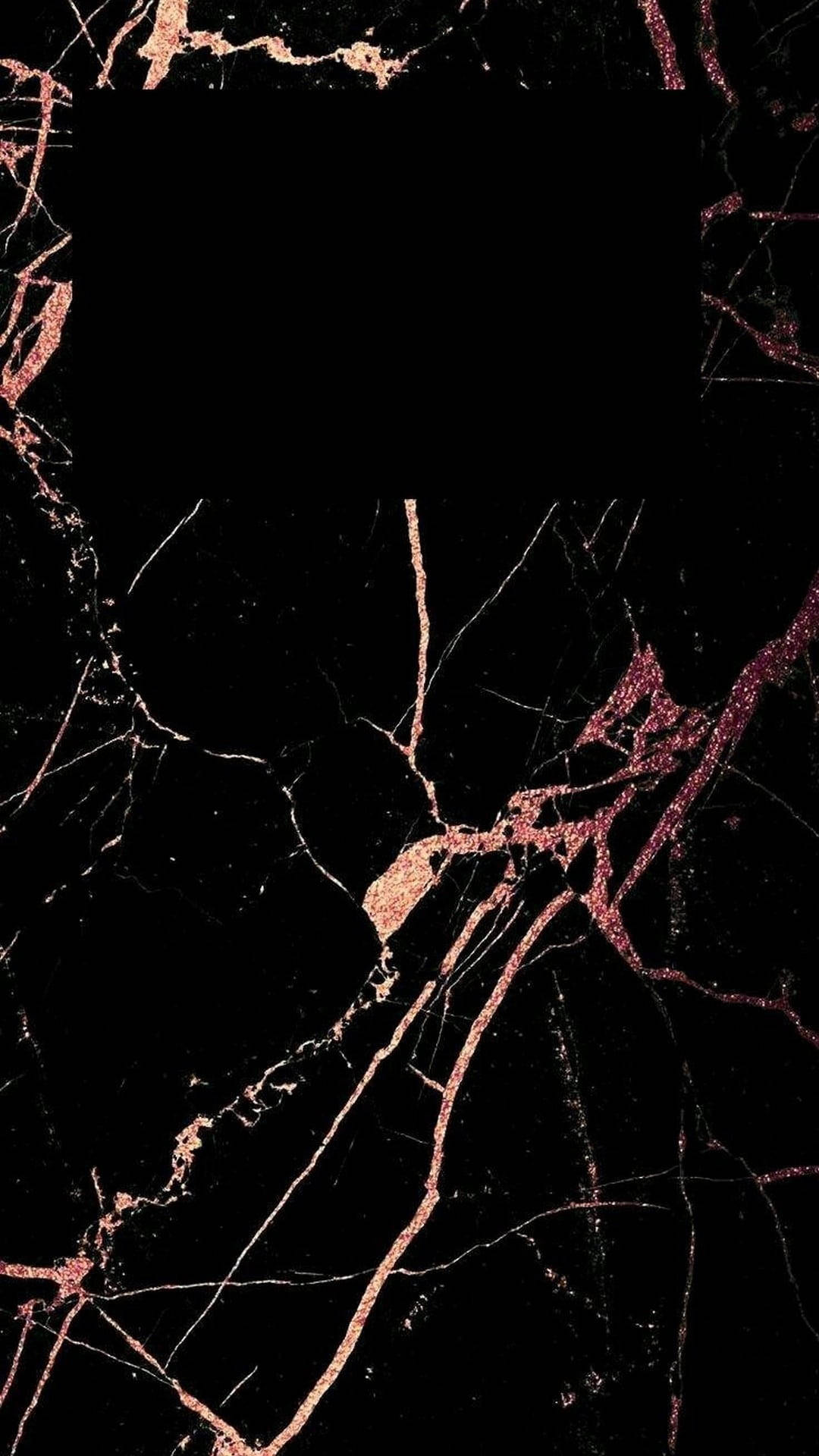 black marble, rose gold veins, abstract pattern, Full HD Phone Wallpaper