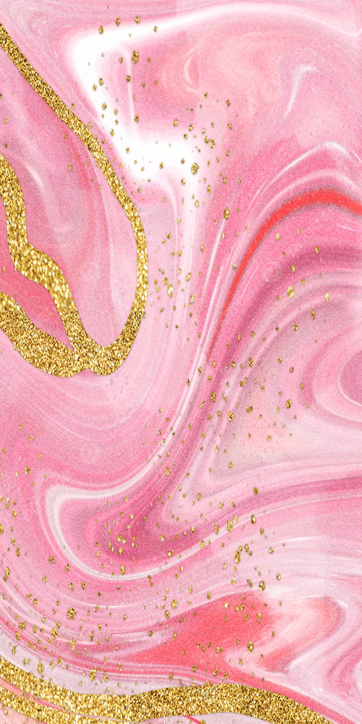 pink and gold marble, glittering gold accents, pink and white marble pattern, Full HD Phone Wallpaper