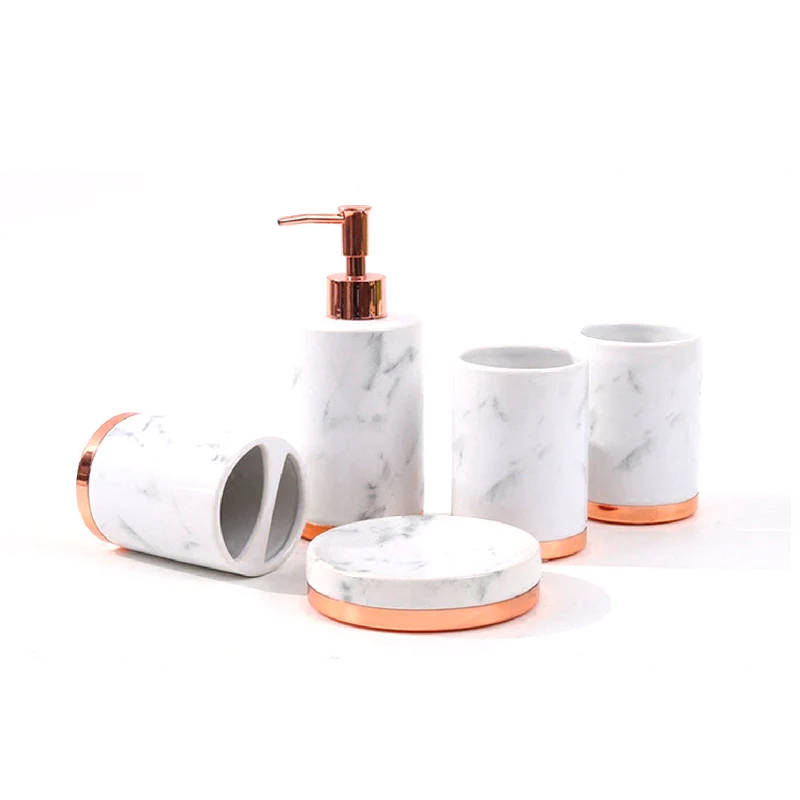 Rose Gold Marble, white marble, rose gold accents, SD Desktop Wallpaper