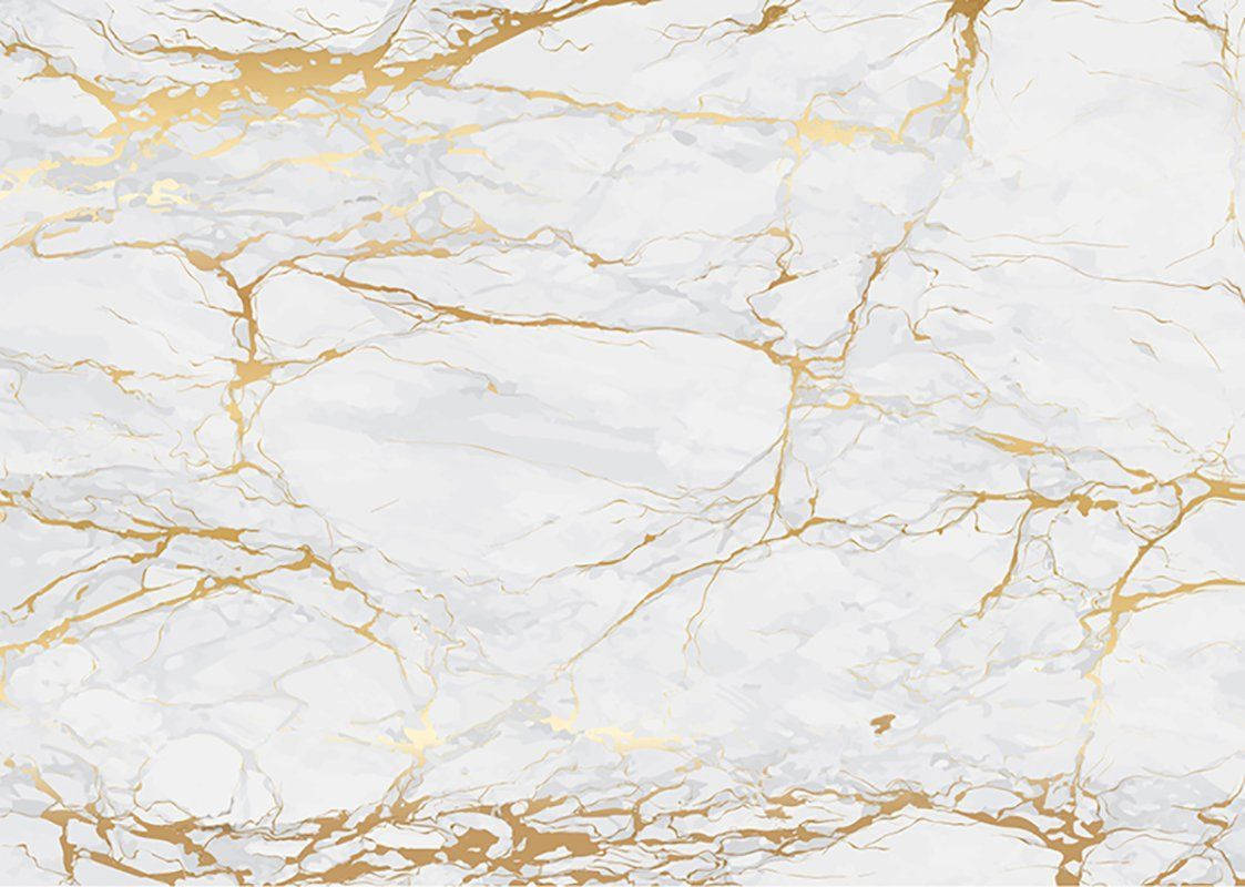 Stretch Gold Marble, white marble, golden veins, SD Desktop Wallpaper