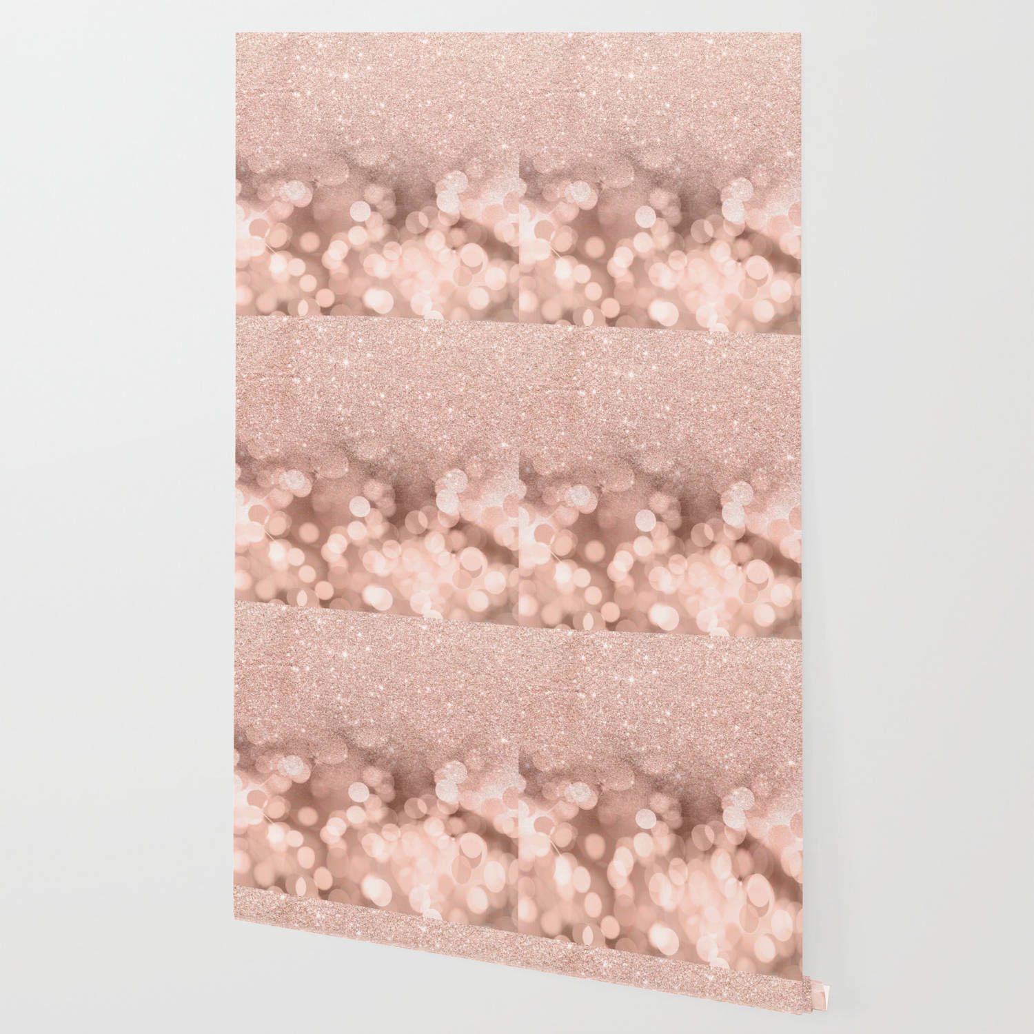 rose gold glitter, bokeh circles, horizontal stripes, HD Desktop Wallpaper