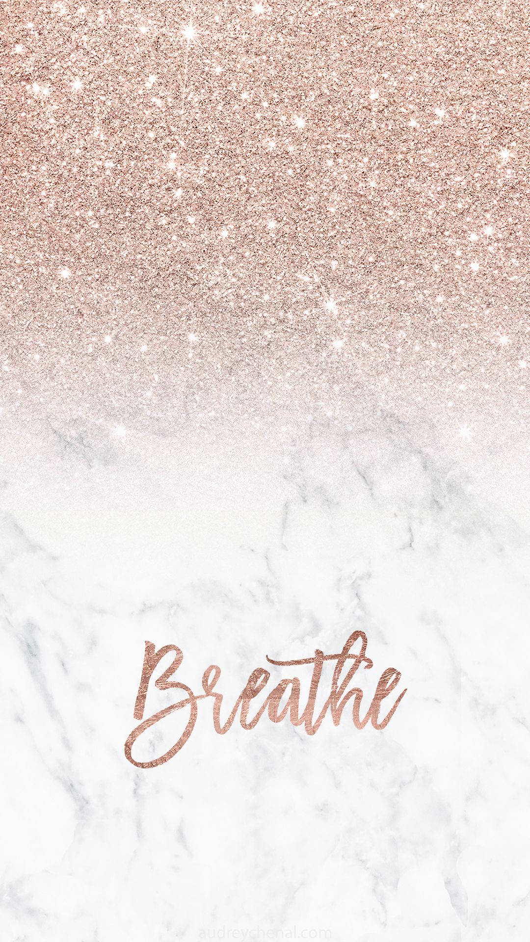 Rose Gold Ombre, rose gold glitter gradient, white marble, Full HD Phone Wallpaper