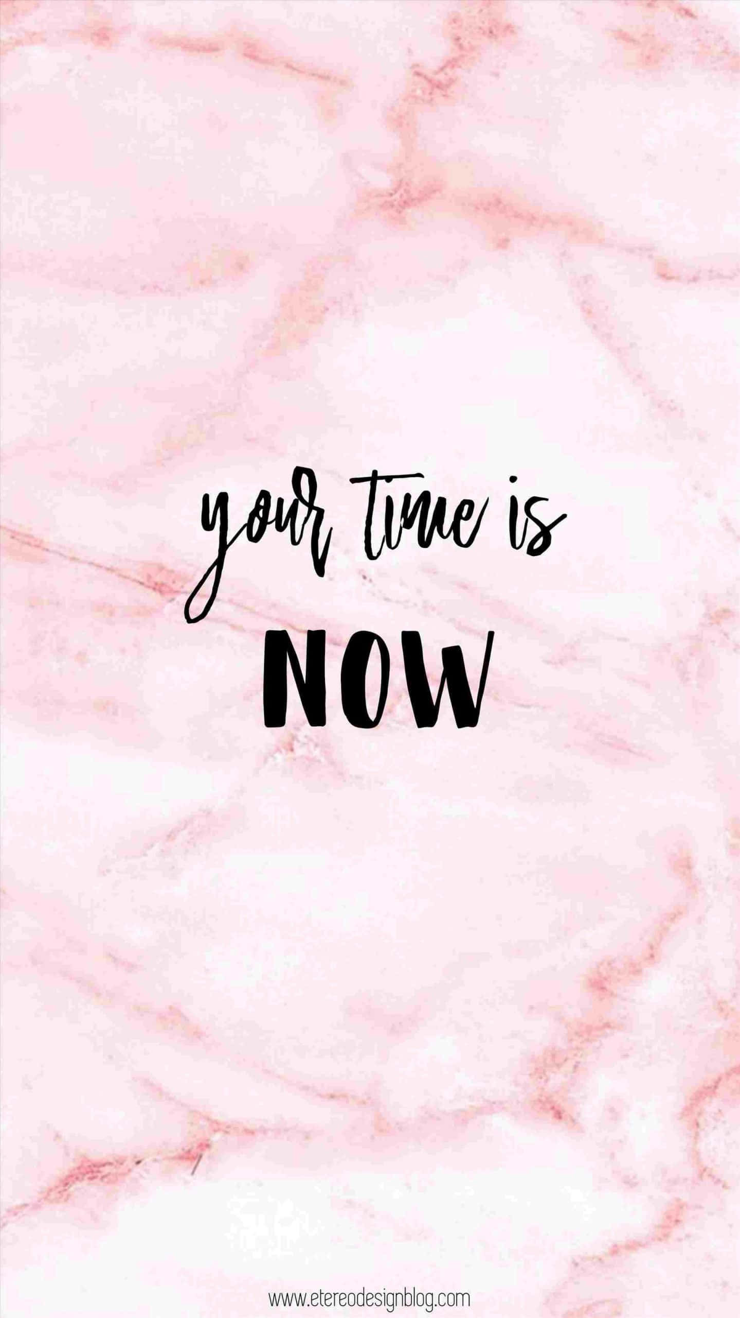 Rose Gold Quotes, pink marble background, black cursive text, 2K Phone Wallpaper