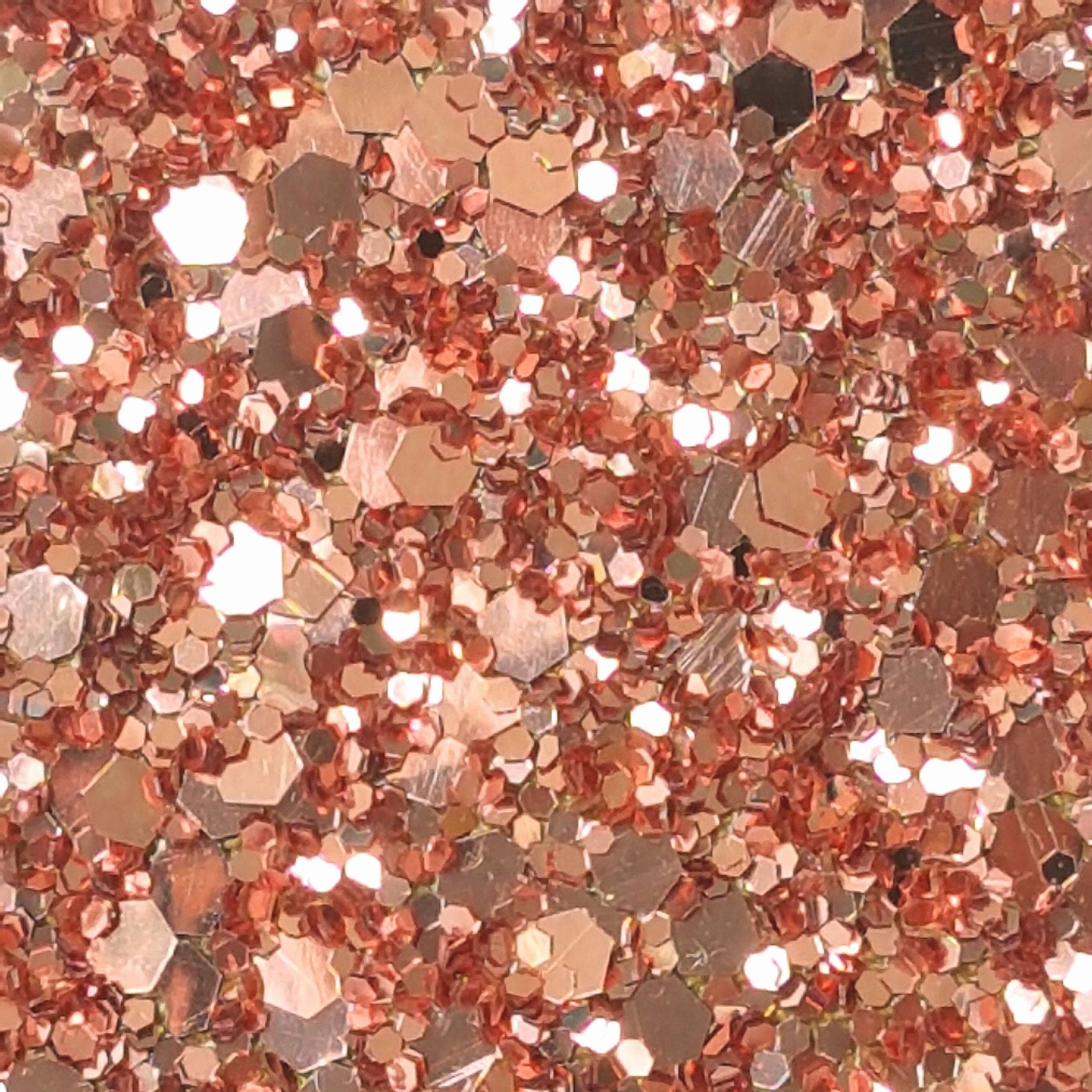 rose gold, pink glitters, hexagonal glitter pieces, 2K Desktop Wallpaper