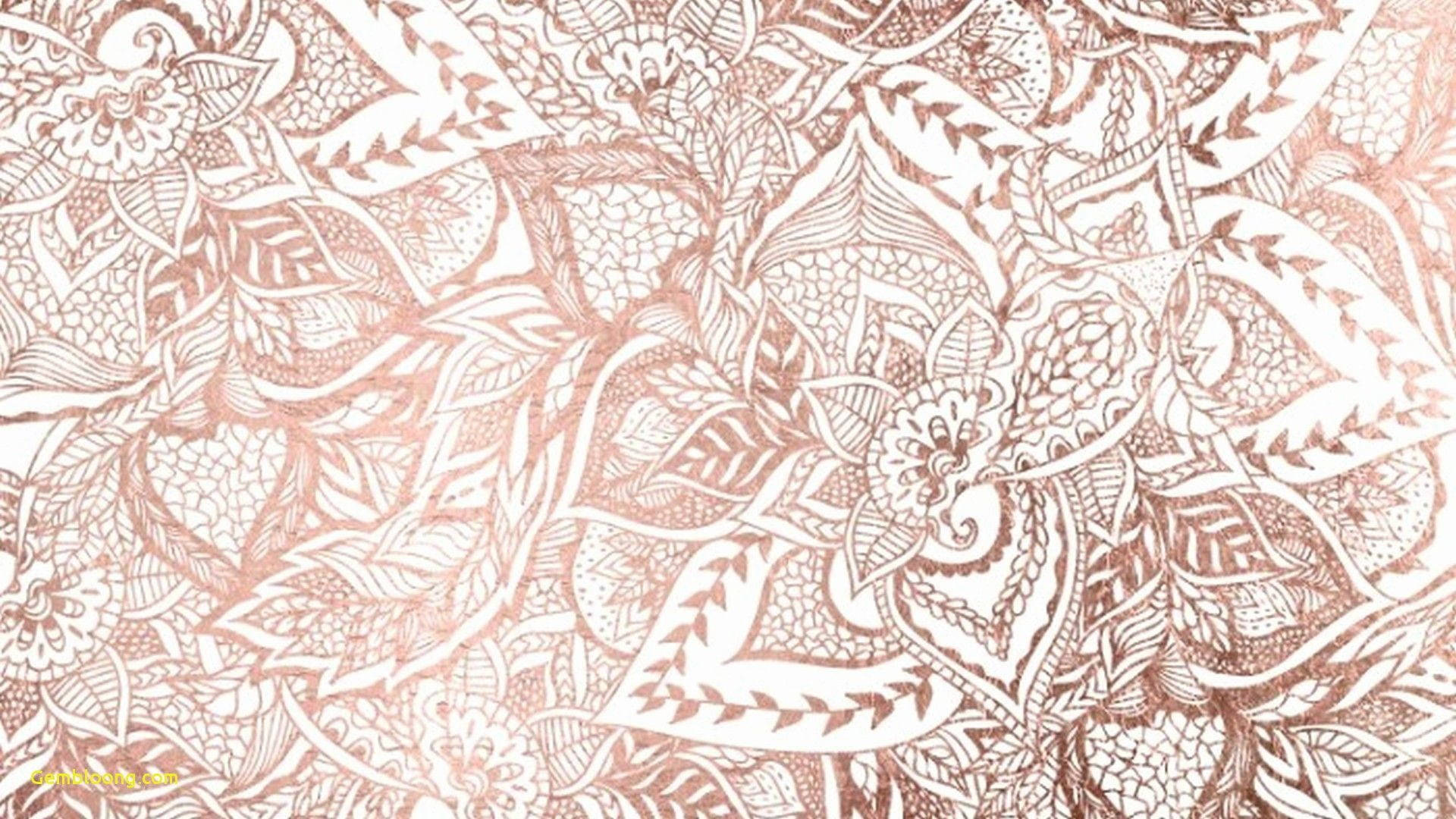 rose gold, white, floral pattern, Full HD Desktop Wallpaper