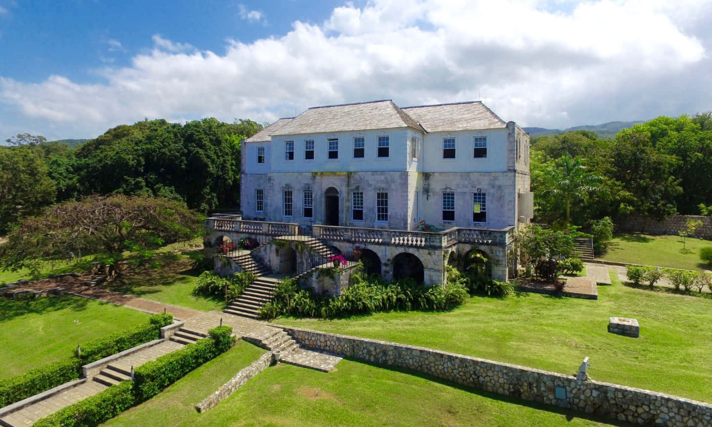 Rose Hall Great House, white colonial mansion, stone arches, HD Desktop Wallpaper