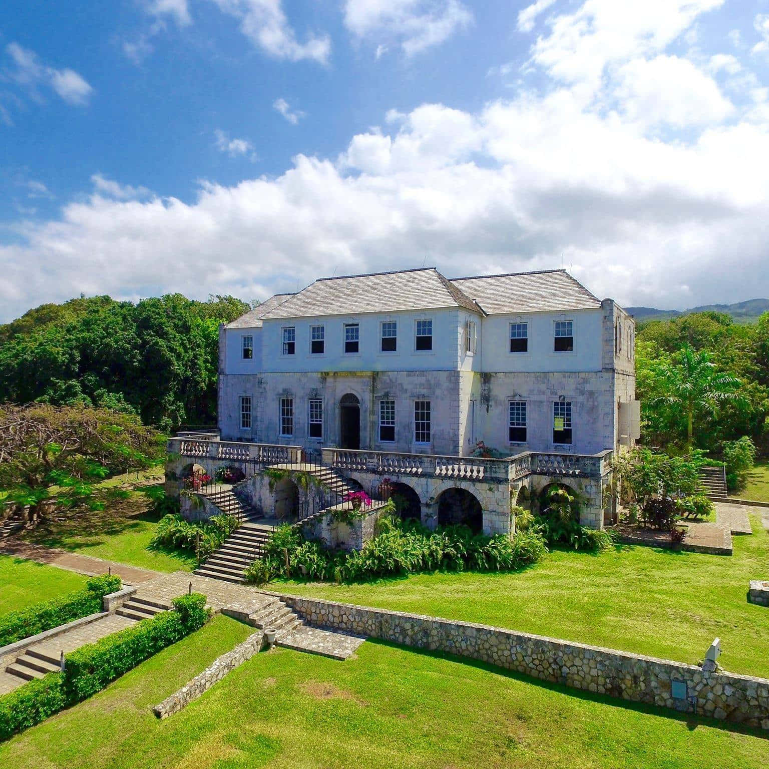 Rose Hall Great House, stone arches, balconies, HD Desktop Wallpaper