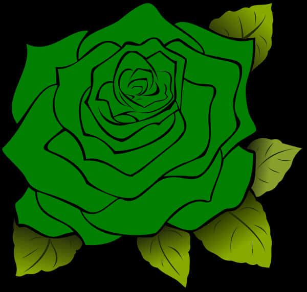 Green Rose, vivid green, layered petals, SD Desktop Wallpaper