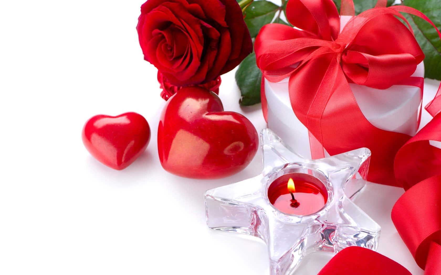 Rose Heart, vibrant red rose, glossy hearts gift box, HD Desktop Wallpaper