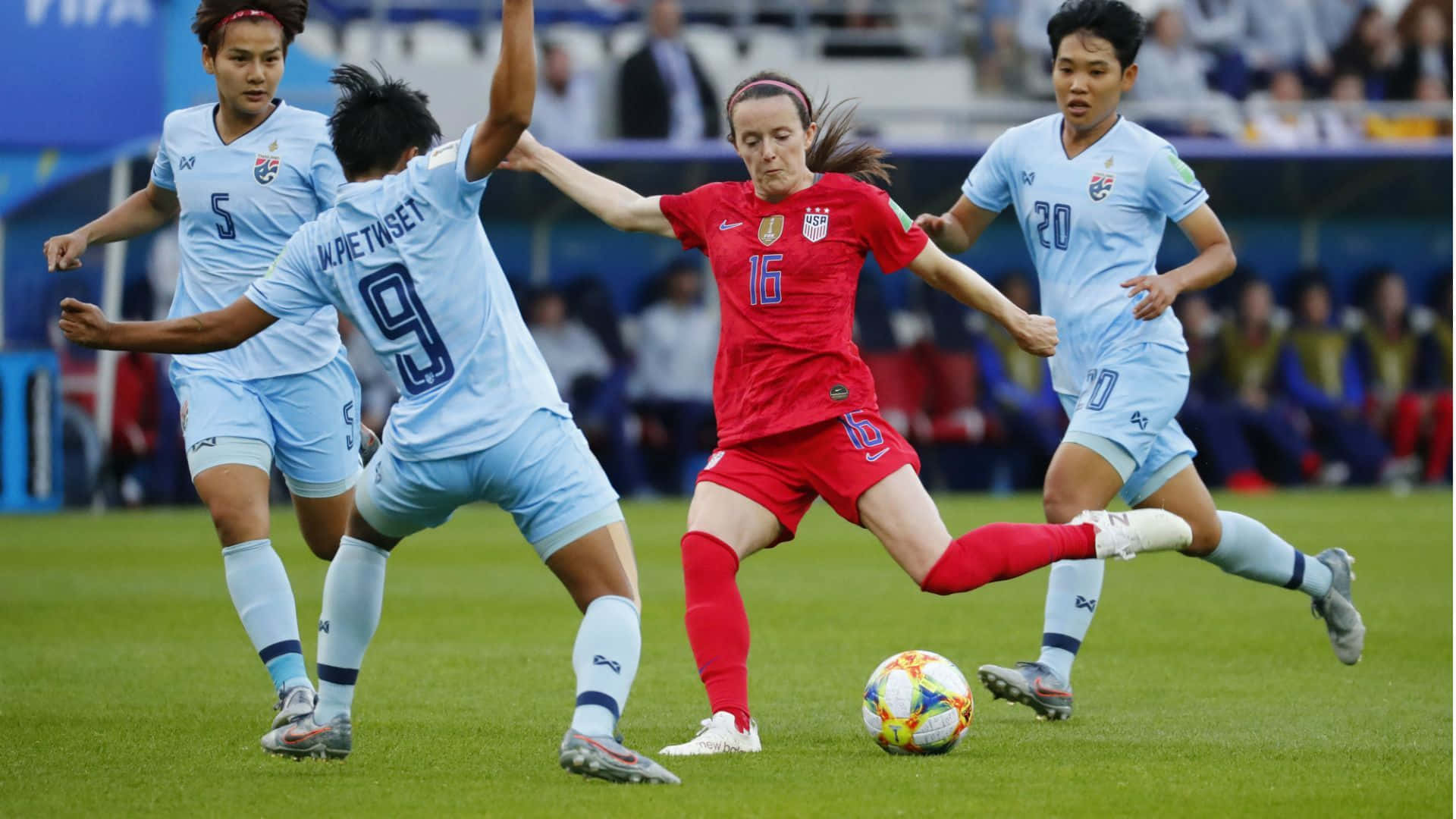 Rose Lavelle, soccer match, red, Full HD Desktop Wallpaper