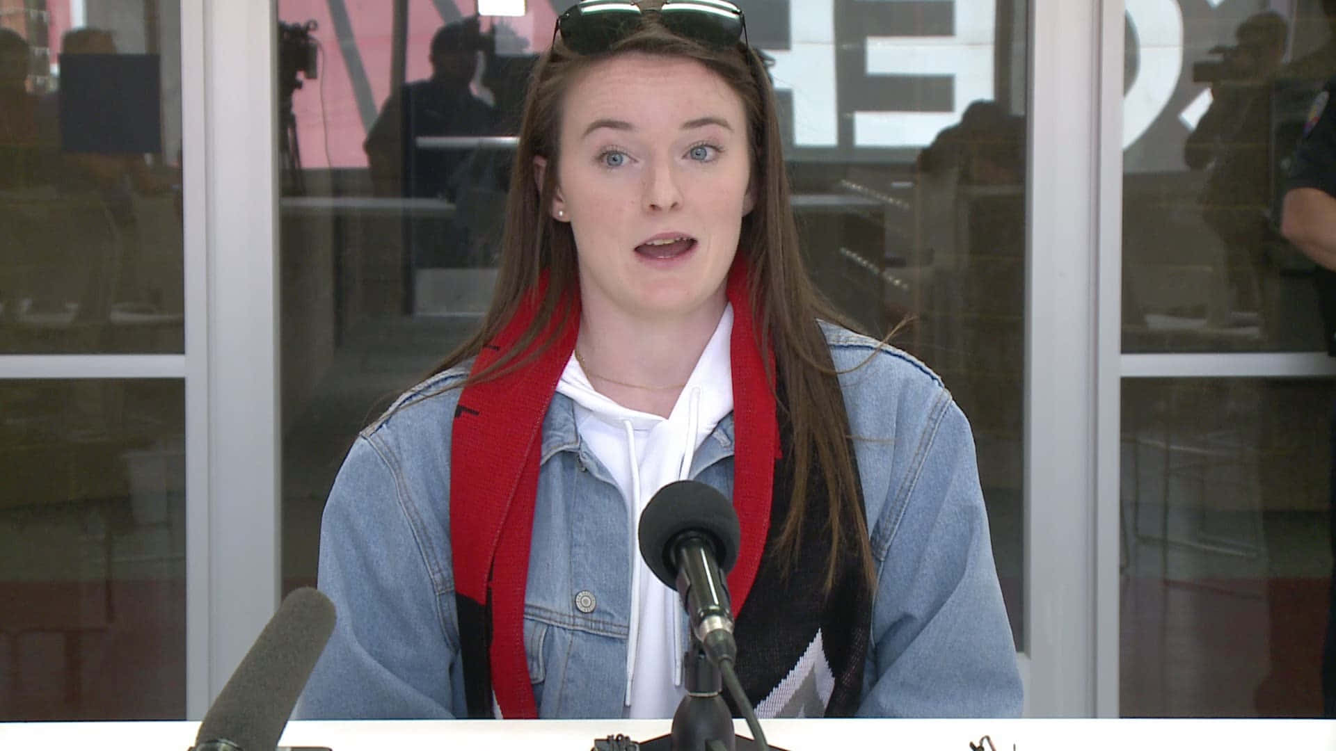Rose Lavelle, podium, denim jacket, Full HD Desktop Wallpaper