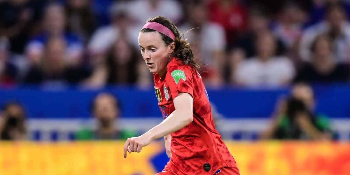 Rose Lavelle, red jersey, soccer player, SD Desktop Wallpaper