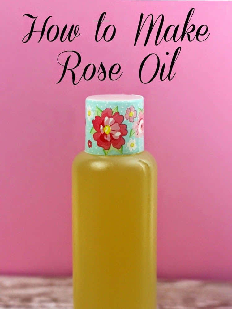 Rose Oil, How to Make Rose Oil, yellow bottle, SD Phone Wallpaper