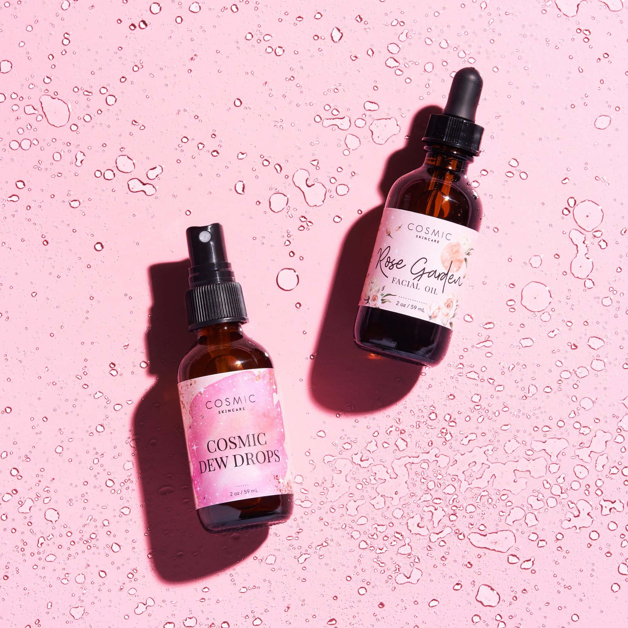 Rose Oil, Cosmic Dew Drops, Rose Garden Facial Oil, Full HD Desktop Wallpaper