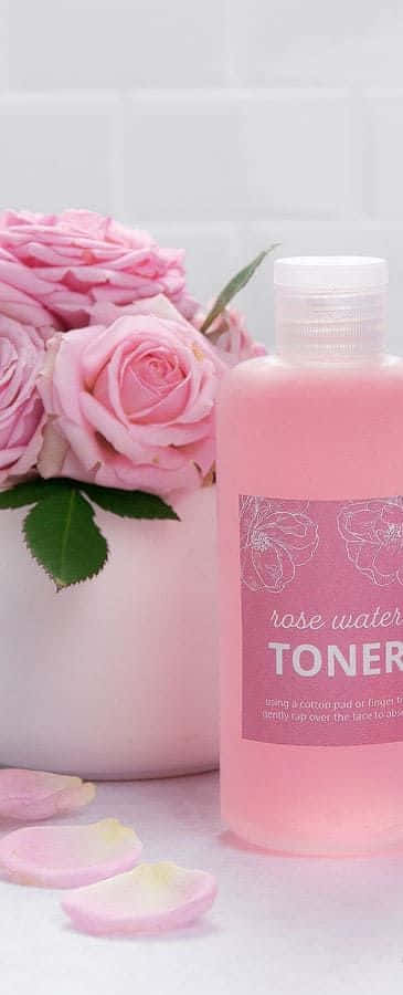 rose oil, glass dropper bottle, pink rose water toner bottle, SD Phone Wallpaper