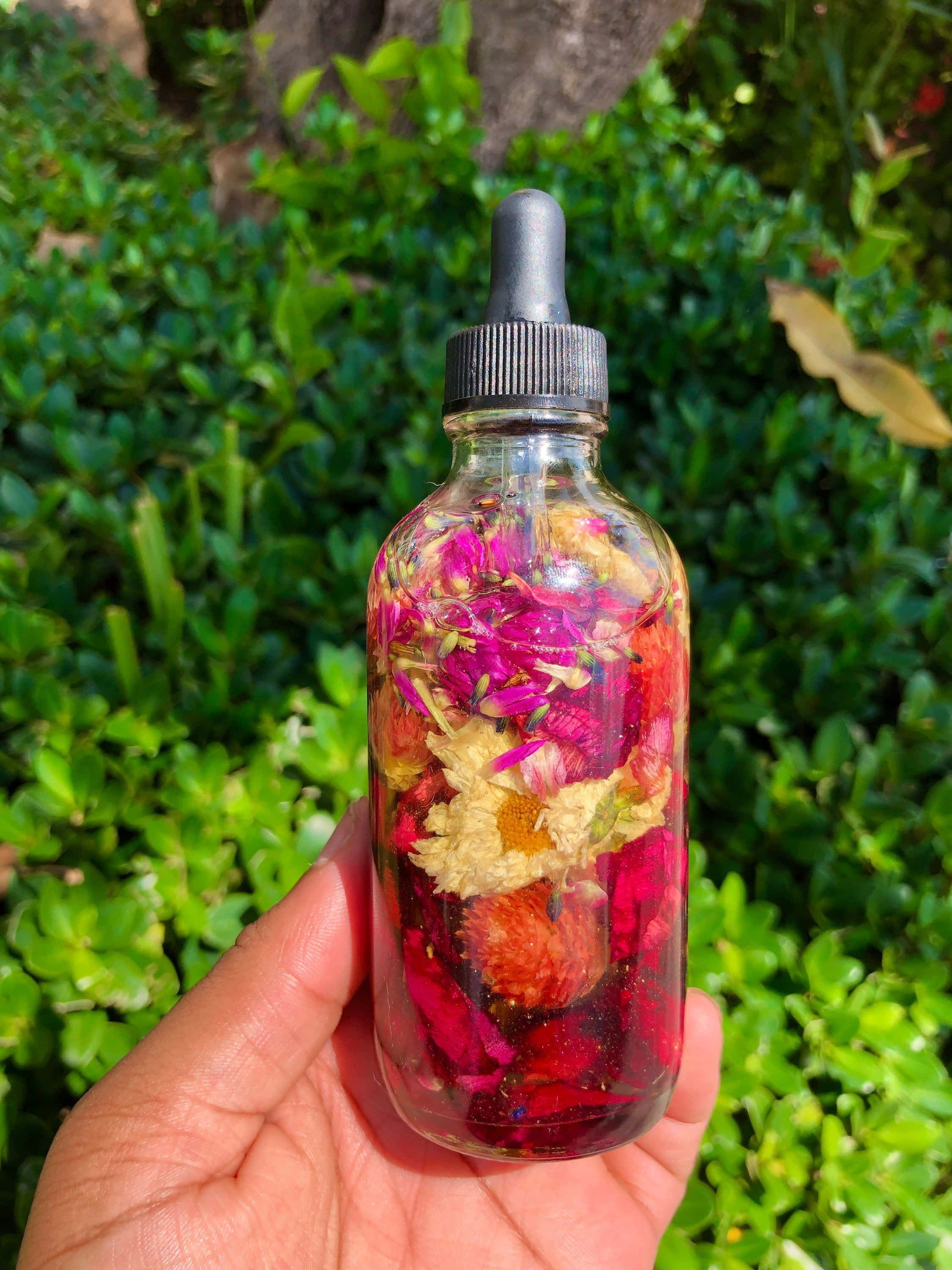 Rose Oil, transparent glass bottle, glass dropper bottle, 2K Phone Wallpaper