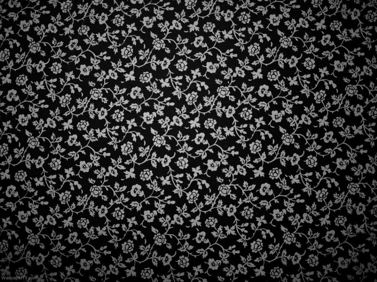 Rose Pattern, black and white floral pattern, delicate vines, SD Desktop Wallpaper