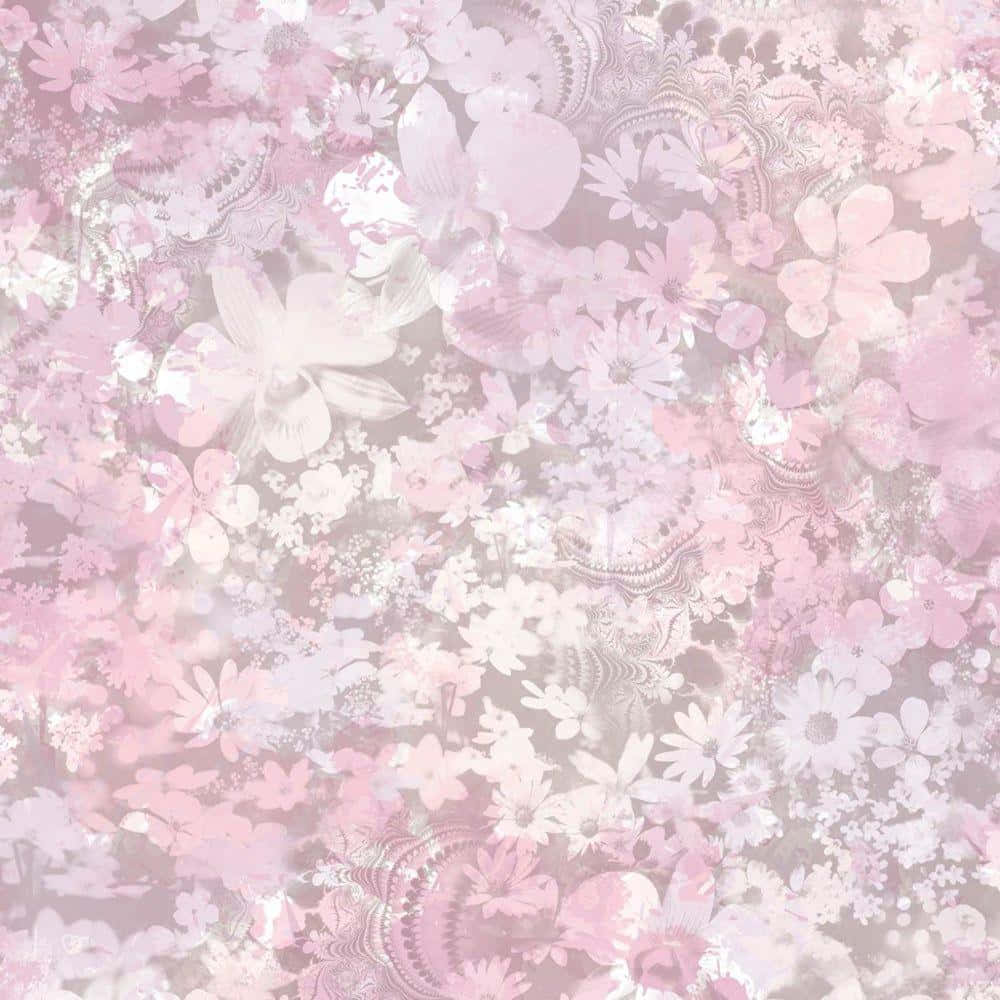 rose pattern, pastel pink, white, SD Desktop Wallpaper