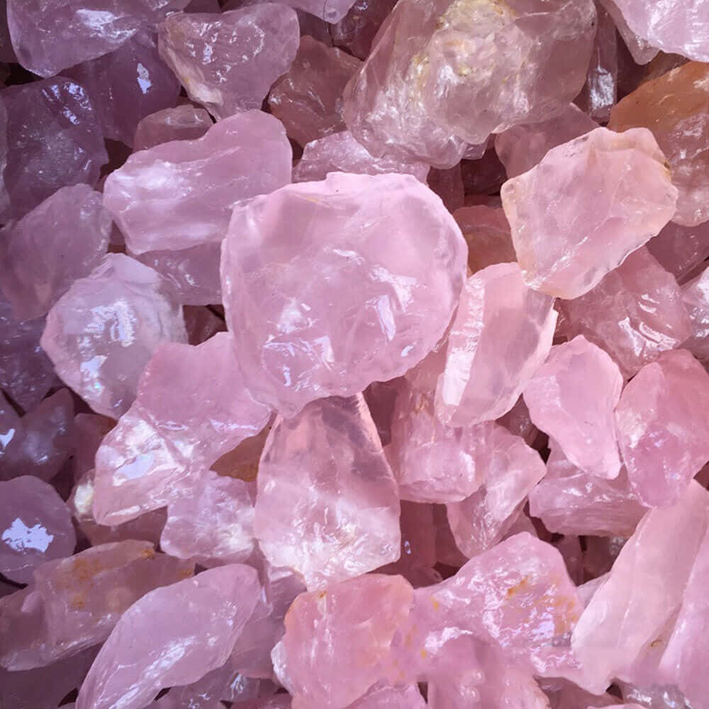 Rose Quartz, translucent pink, natural facets, SD Desktop Wallpaper