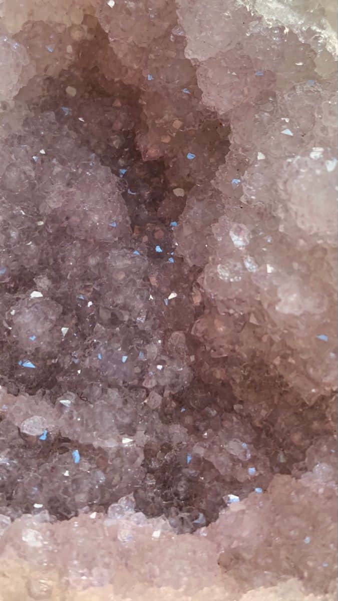 rose quartz, pink amethyst geode, sparkling crystalline formations, SD Phone Wallpaper