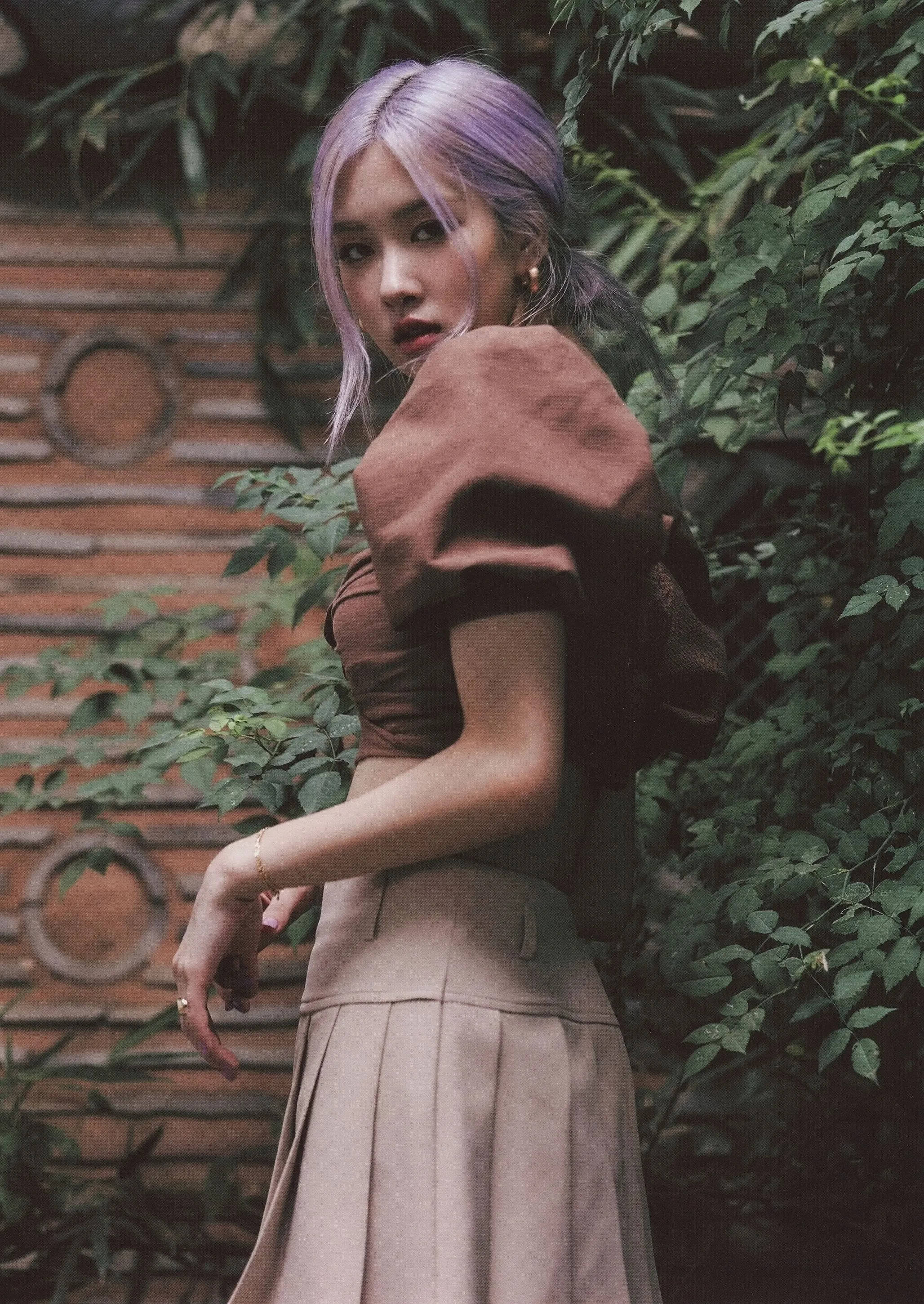 Roseanne Park, purple hair, lavender hair, 2K Phone Wallpaper