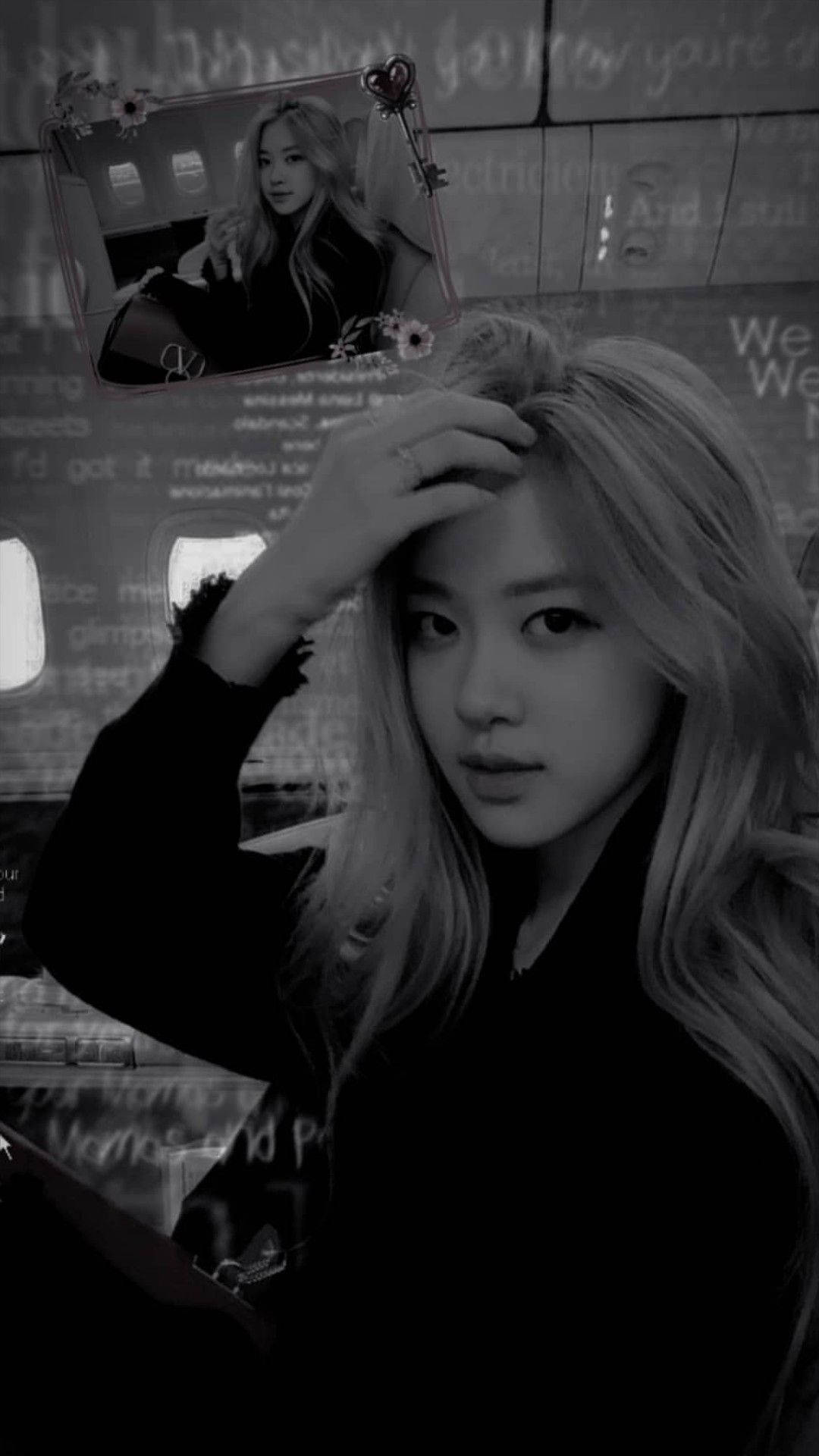 Roseanne Park, black and white, monochrome portrait, Full HD Phone Wallpaper