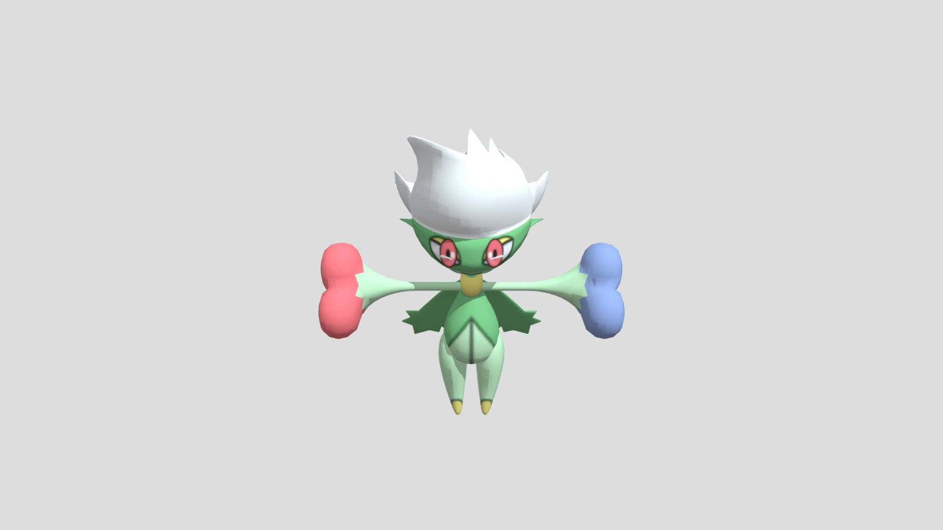 Roserade, green Pokémon, white hair, Full HD Desktop Wallpaper