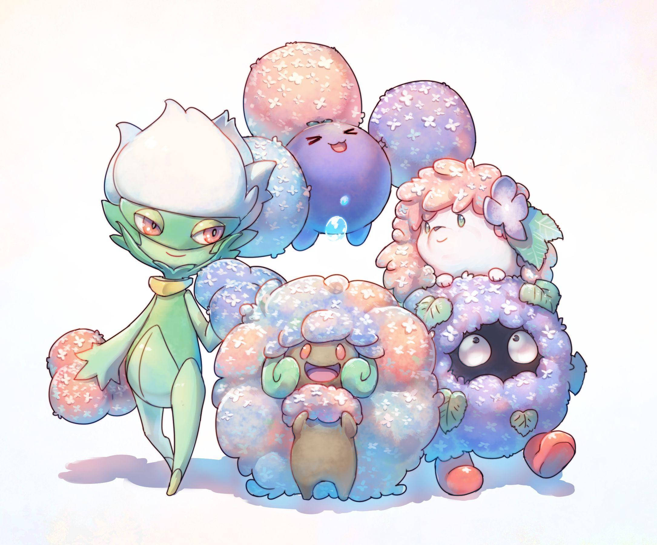 Roserade, Grass Pokemon, anime-style, Full HD Desktop Wallpaper