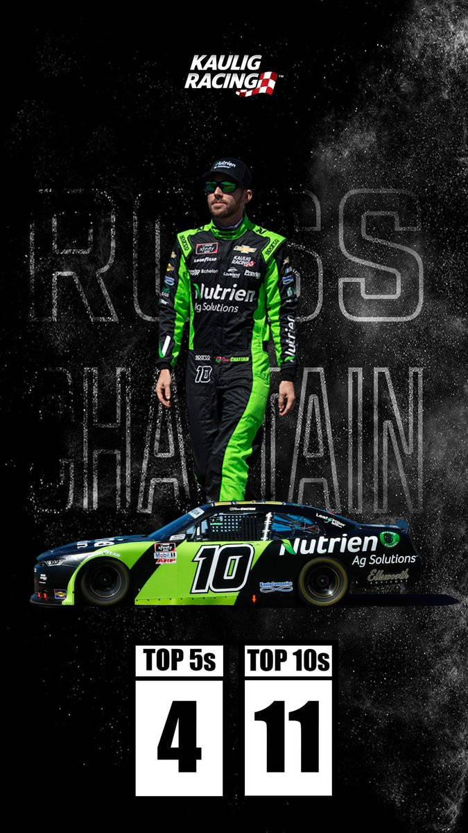 Ross Chastain, number 10 car, green racing suit, SD Phone Wallpaper