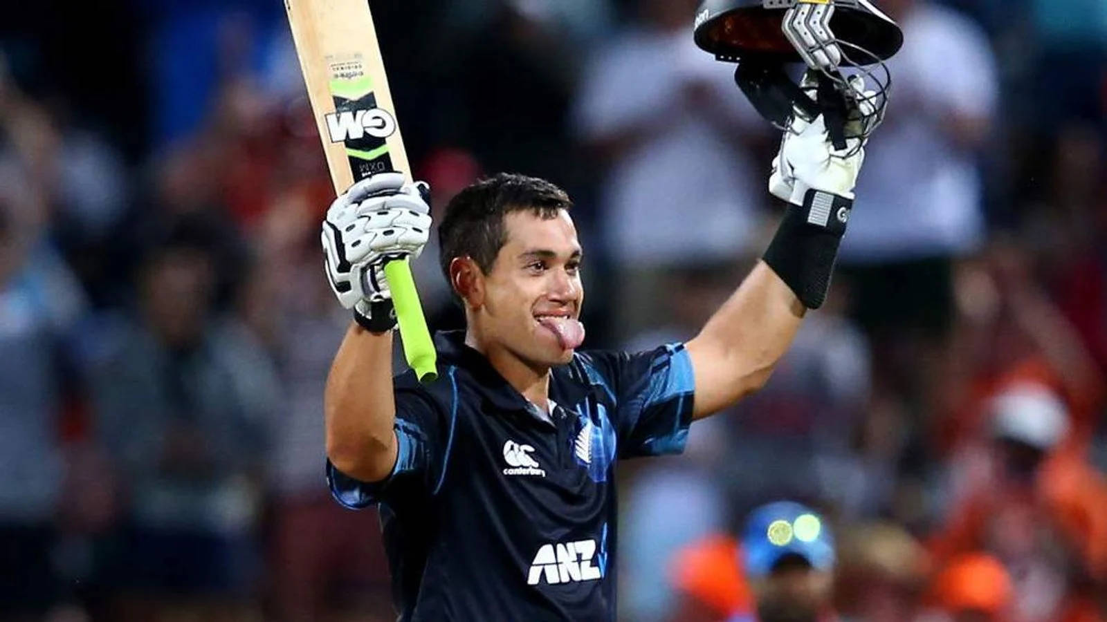 Ross Taylor, blue uniform, bat, HD Desktop Wallpaper