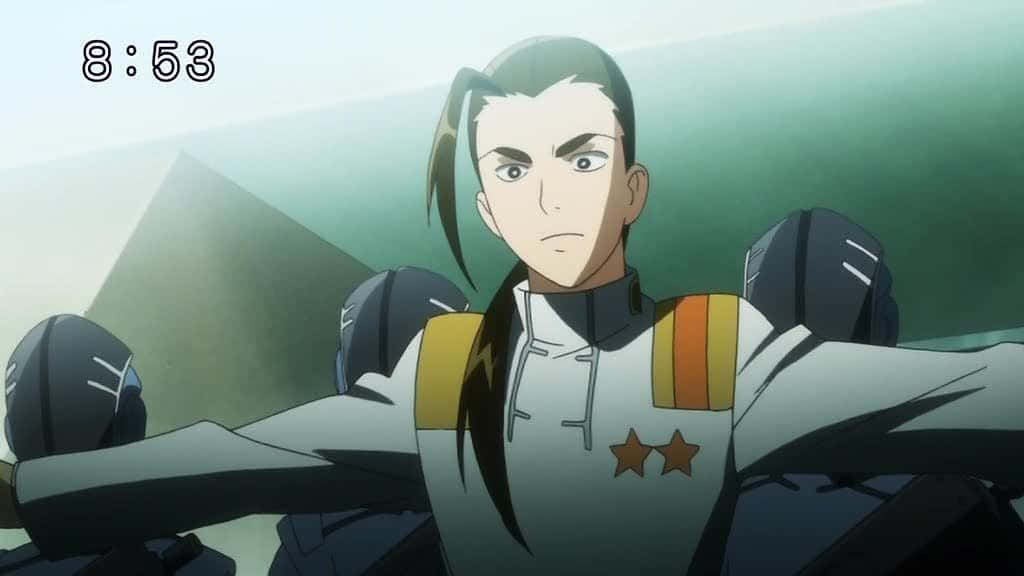 Rossiu Adai, white flight suit, two stars on chest, SD Desktop Wallpaper