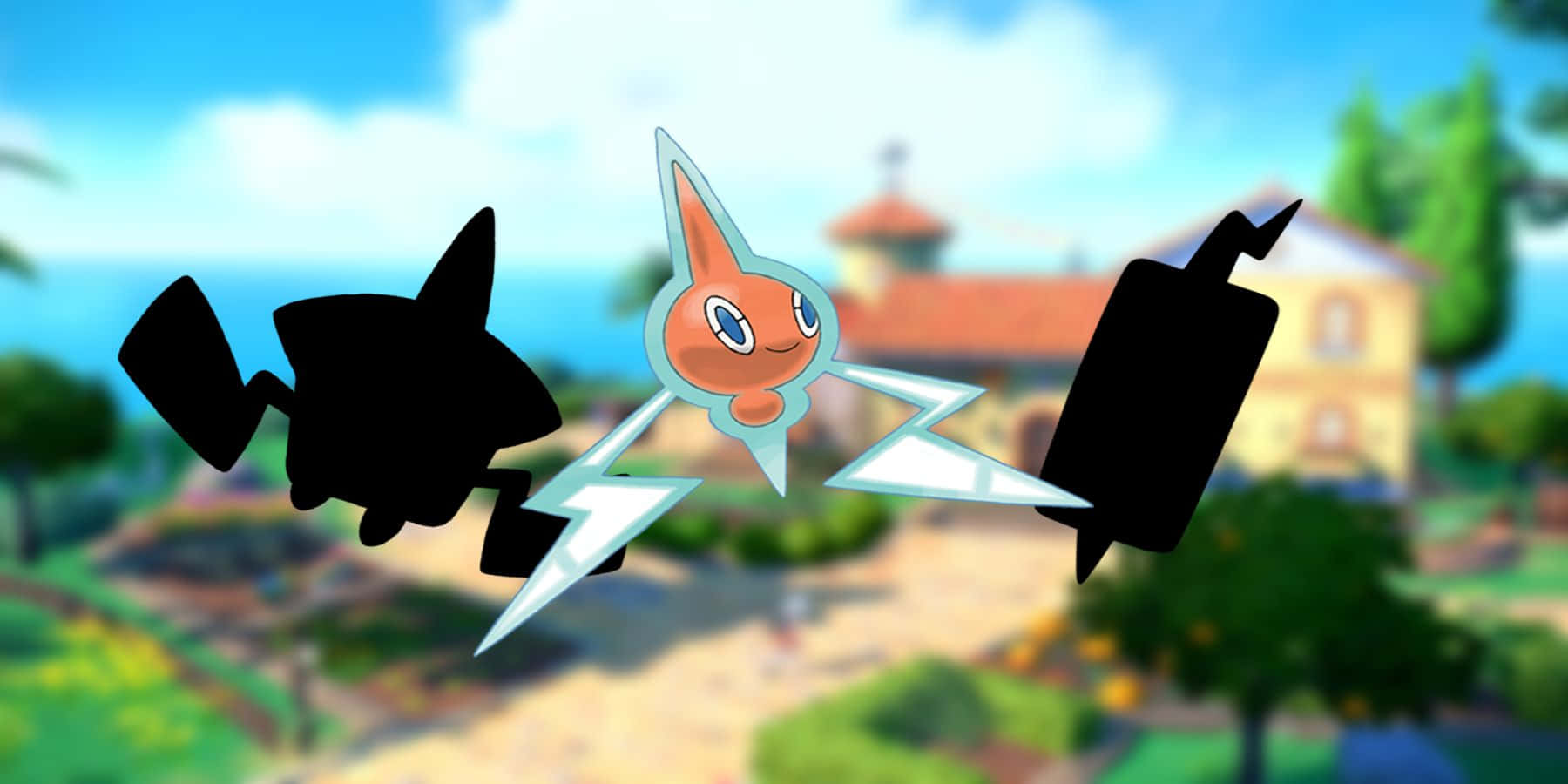 Rotom, glowing orange, lightning bolts, HD Desktop Wallpaper