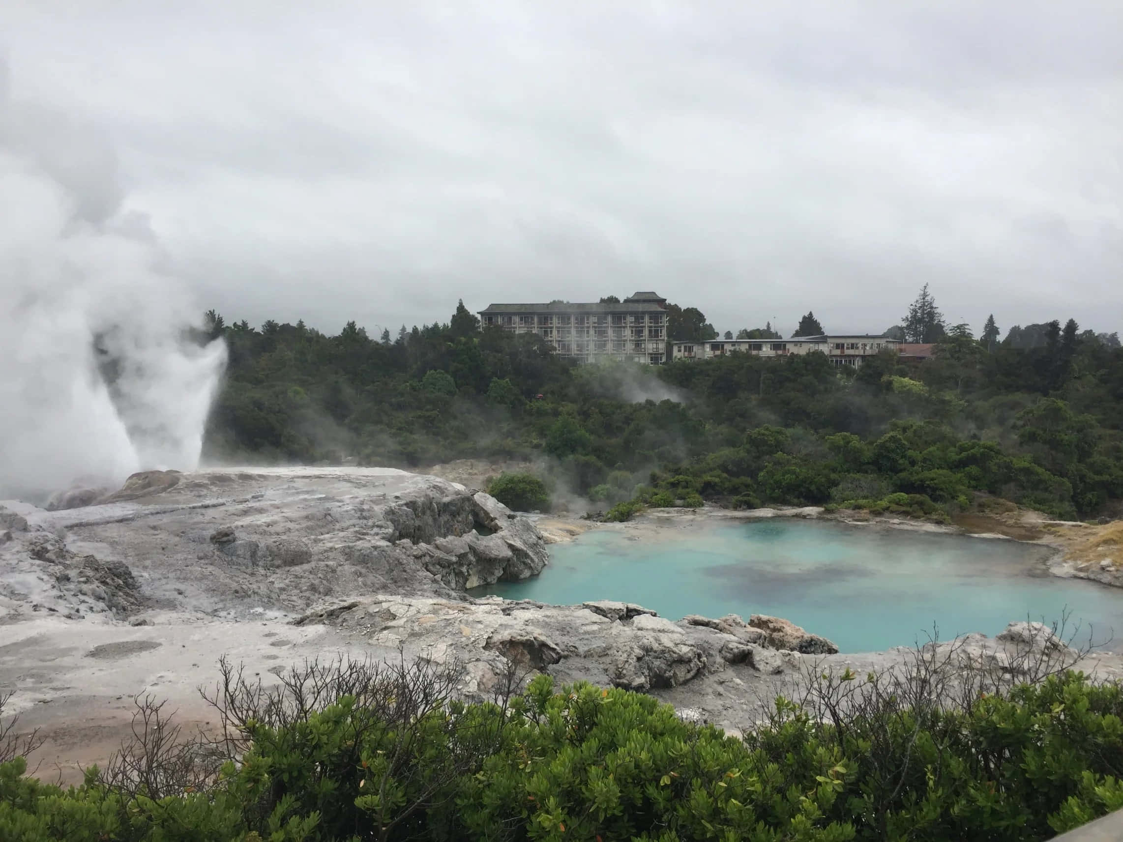 Rotorua, geothermal pool, turquoise water, Full HD Desktop Wallpaper