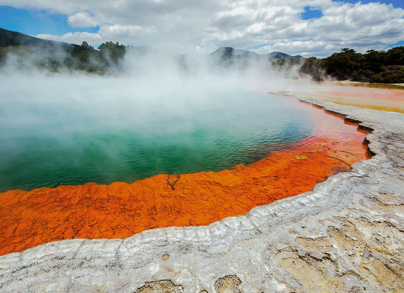 Rotorua, geothermal pool, turquoise geothermal pool, HD Desktop Wallpaper
