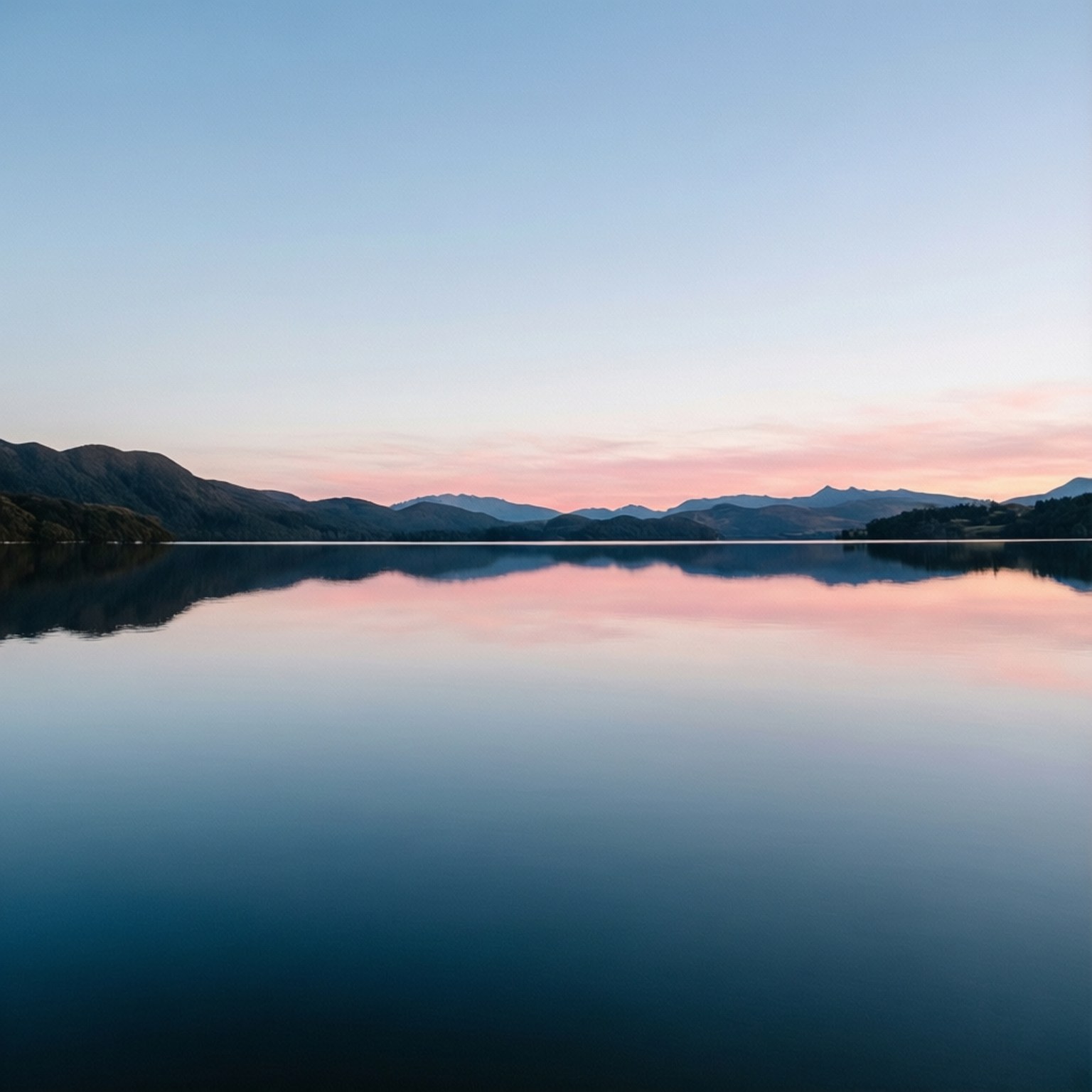 Lake Rotorua, sunset sky, mirror reflection, HD Desktop Wallpaper