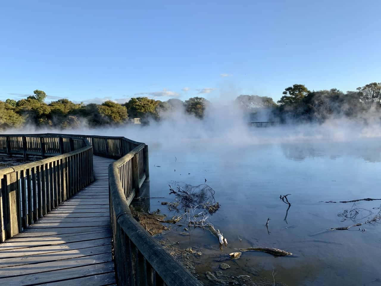 Rotorua, geothermal walkway, steaming hot spring, HD Desktop Wallpaper