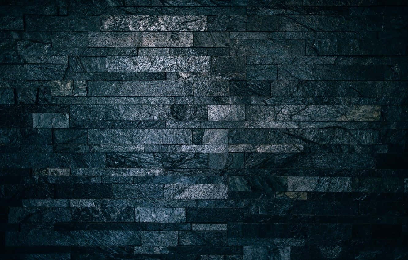 Rough Texture, black and grey bricks, dark textured stone wall, HD Desktop Wallpaper