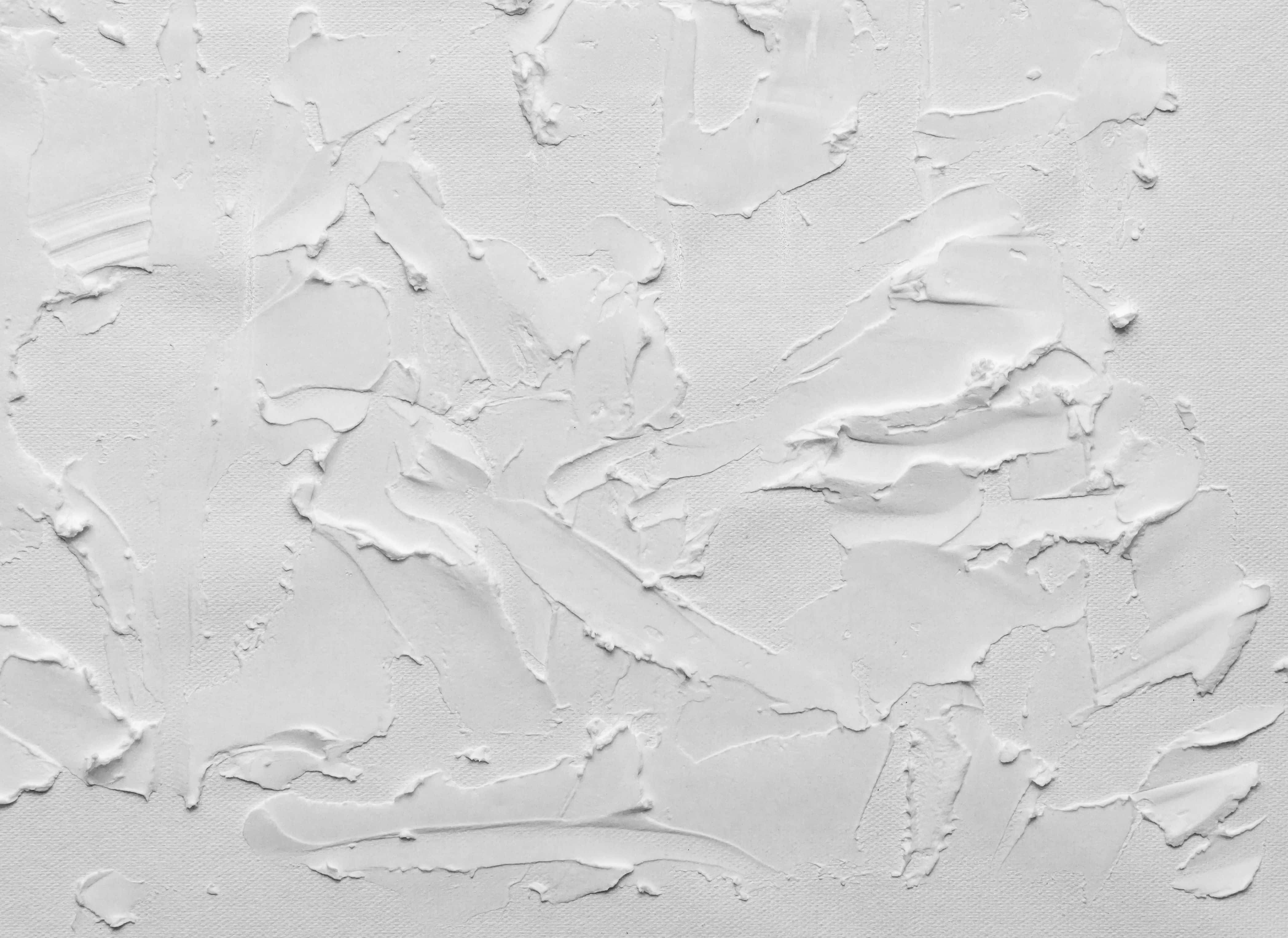 Rough Texture, Plain White Wall, thick white paint strokes, 4K Desktop Wallpaper